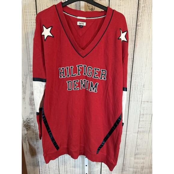 Tommy Hilfiger Dresses & Skirts - Tommy Hilfiger Women’s Dress Large Polo T-shirt Dress Red White Blue